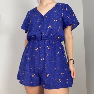 Sienna Sky Royal Blue Romper with Pockets